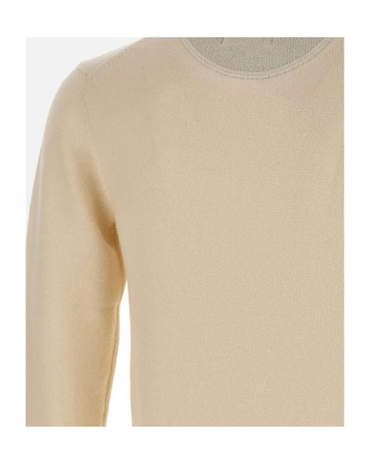 Sun 68 White Crew Neck Knitted Sweater for men