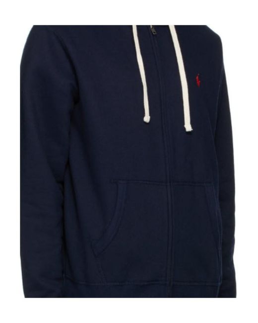 Polo Ralph Lauren Blue Logo Hooded Cardigan for men