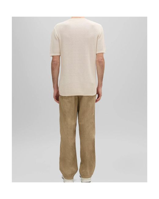 Aspesi White Crewneck Knitted T-Shirt for men