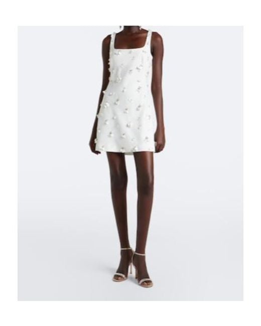 Jonathan Simkhai White Ziva Embellished Crepe Mini Dress