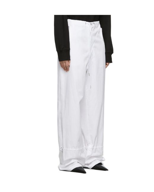 Dion Lee Black Logo Straight Wide-Leg Casual Pants