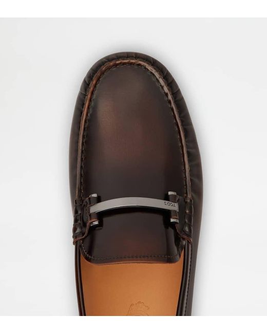 Tod's Brown City Gommino Loafers for men