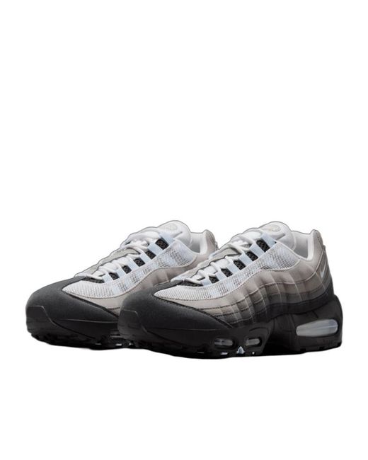 Nike Gray Air Max 95 Lace-Up Sneakers for men
