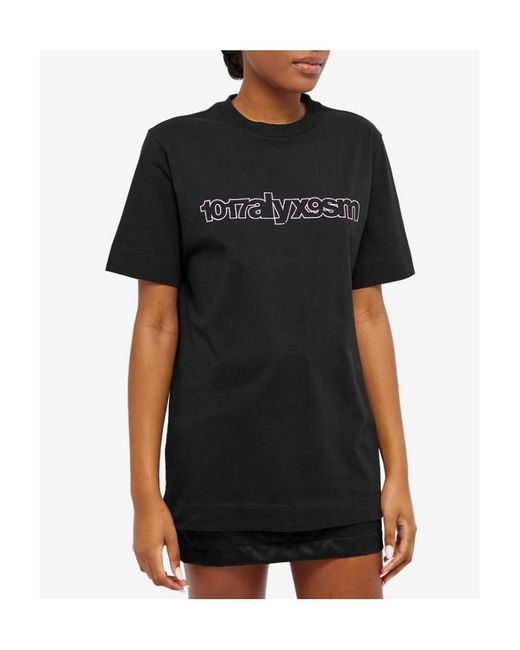 1017 ALYX 9SM Black T-Shirt With Round Neck And Short Sleeves