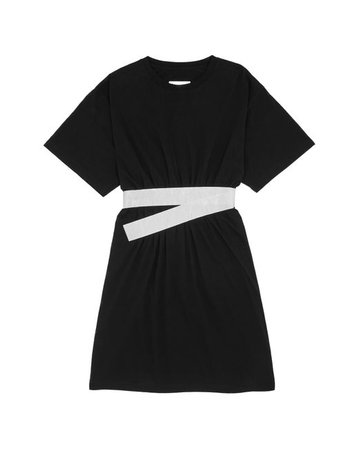 MM6 by Maison Margiela Black Taped Jersey Mini Dress