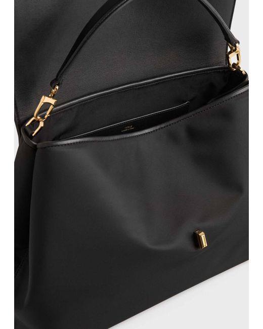 Totême  Black T-Lock Nylon Satchel