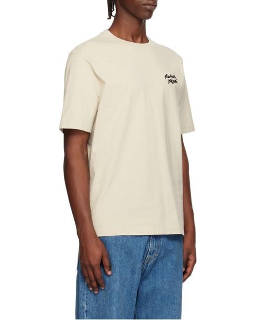 Maison Kitsuné White Maison Kitsuné Handwriting Comfort T-Shirt for men