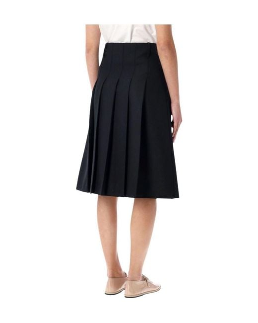 A.P.C. Black Long Pleated Skirt