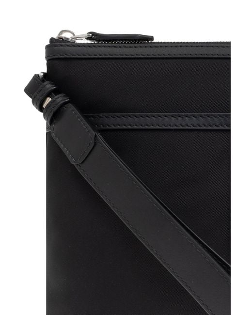Bally Black Code Zipped Clutch Bag for men