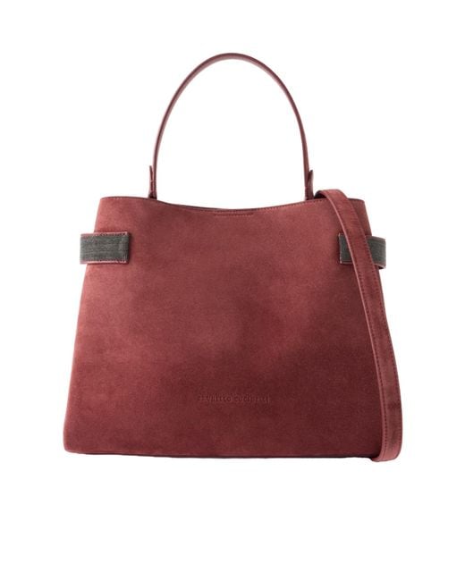 Brunello Cucinelli Red Single-Handle Handbag
