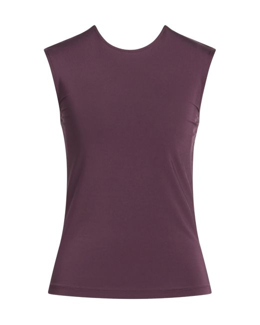 MAX&Co. Purple Crew-Neck Sleeveless Fitted Vest