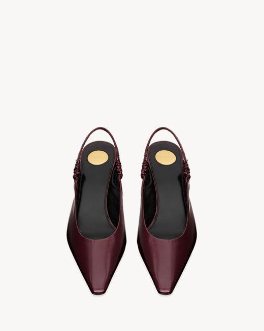 Saint Laurent Purple Anne-Marie Slingback Pumps