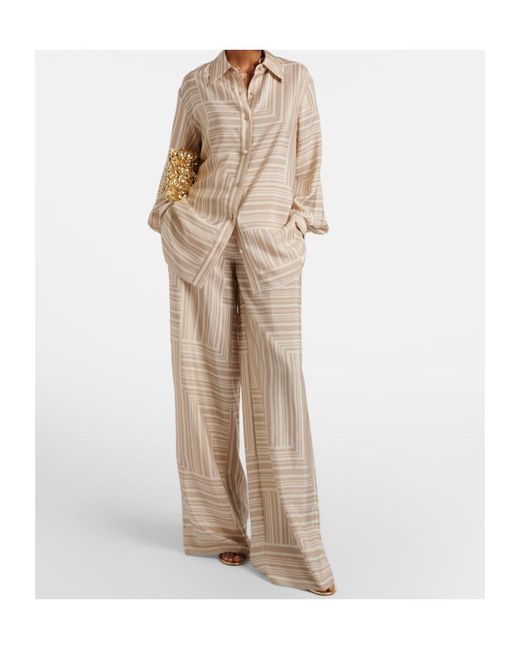 Joseph Natural Printed Pattern Casual Pants