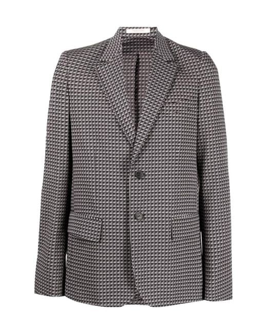 Valentino Gray Houndstooth Blazer for men