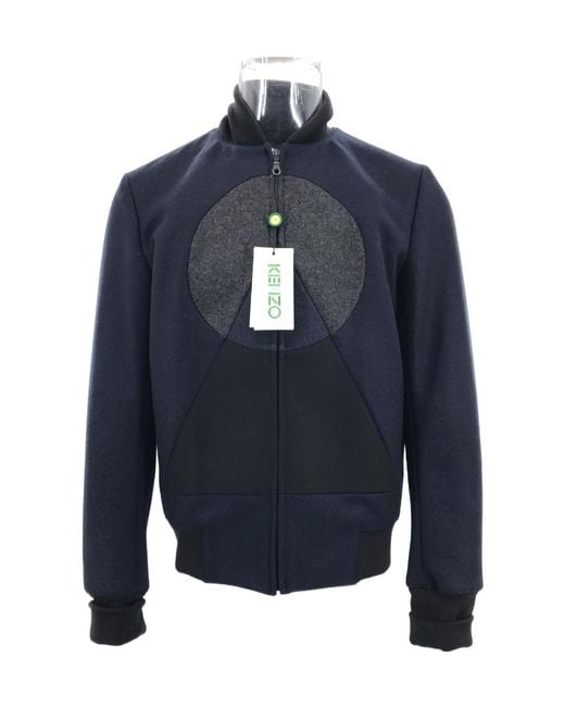 KENZO Blue Logo Baseball Jacket