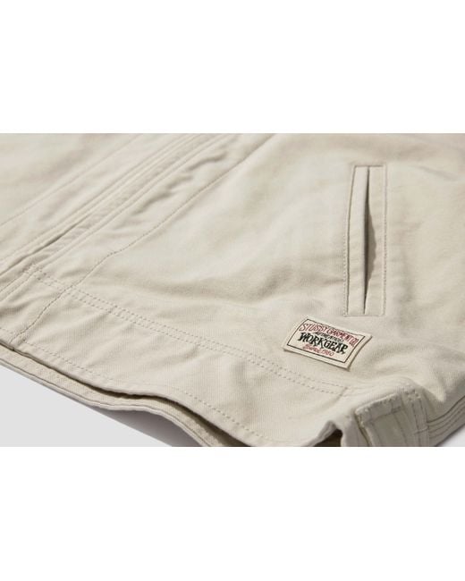 Stussy White Long-Sleeved Casual Jacket for men