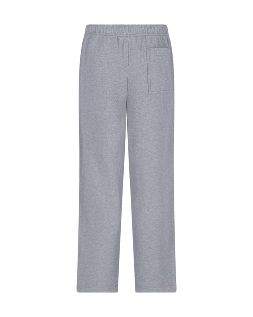 Maison Kitsuné Gray Maison Kitsuné Bold Fox Head Patch Relaxed Jogger Pants for men