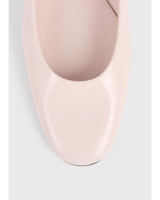Totême White Buckle Strap Ballet Flats