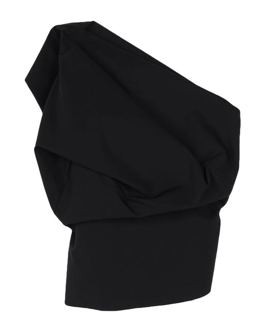 Rick Owens Black One-Shoulder Top