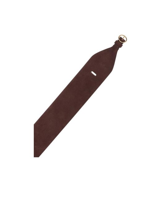 Alaïa Brown Alaïa Asymmetric Buckle Detailed Belt
