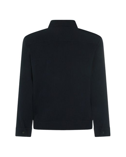 Lardini Blue Button-Up Shirt Jacket for men