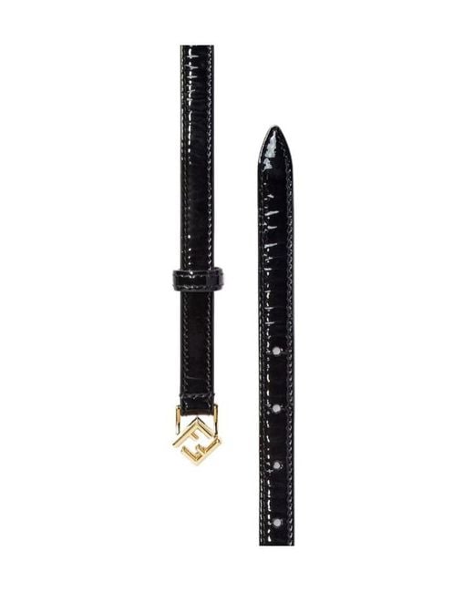 Fendi White Ff Diamonds Belt