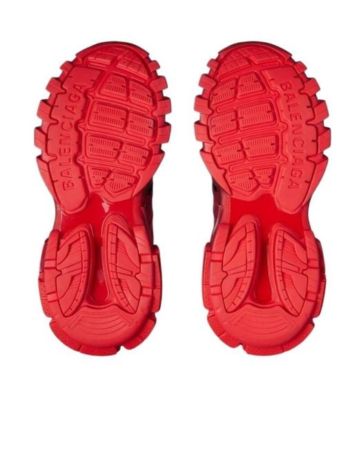 Balenciaga Red Track Gradient Lace-Up Sneakers for men