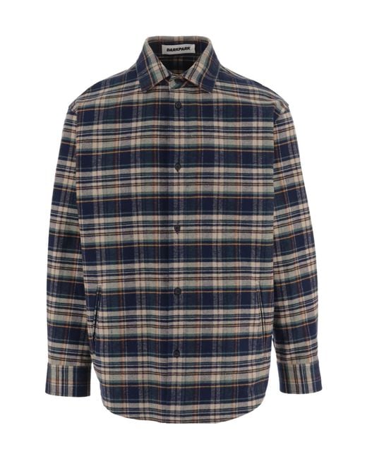 DARKPARK Blue Checked Overshirt for men