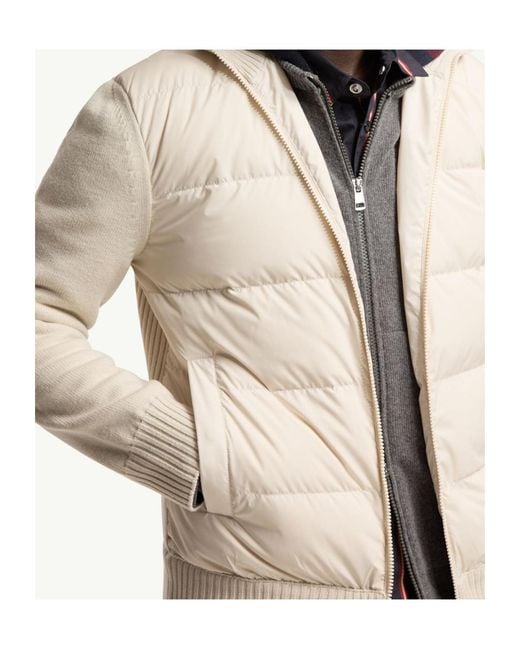 Moncler White Padded Zip-Up Cardigan for men