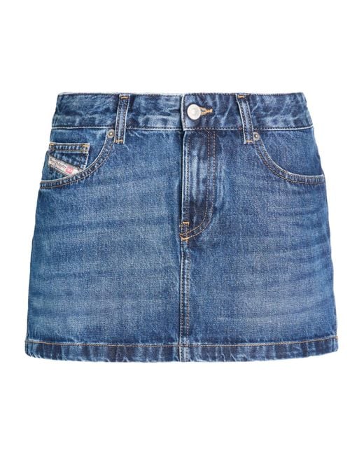DIESEL Blue Denim Midi Skirt