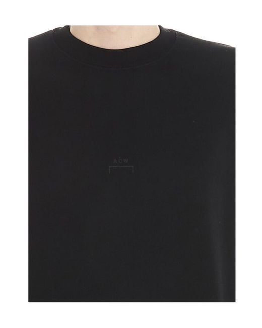 A_COLD_WALL* Black Logo-Printed Round-Neck Sweater for men