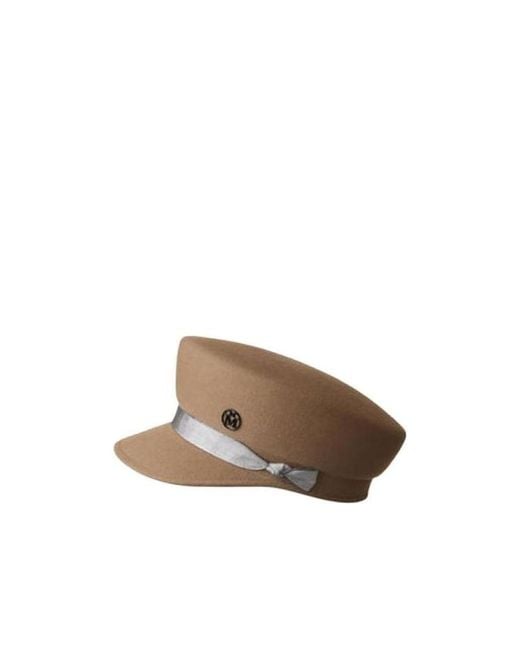 Maison Michel Brown Hat With Brim