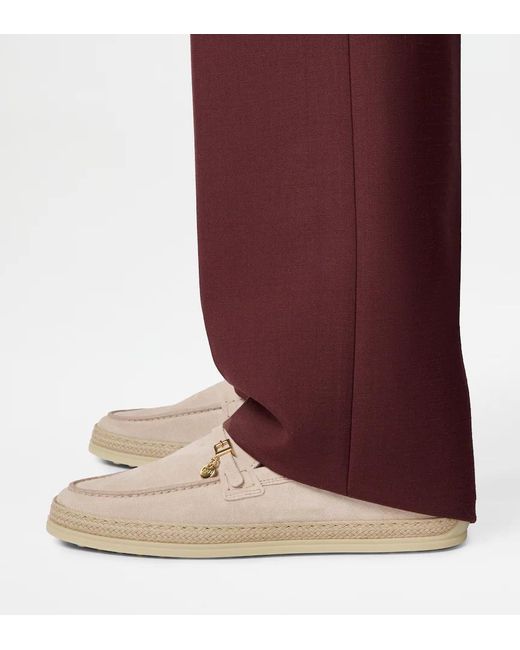 Tod's Natural Suede Loafers