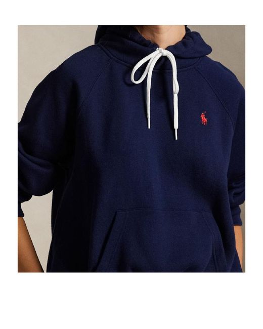 Polo Ralph Lauren Blue Shrunken Fit Fleece Hoodie