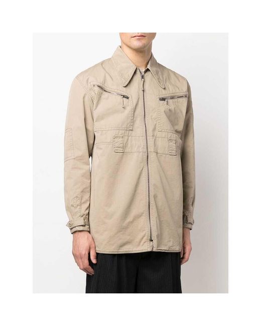 Maison Margiela Natural Long-Sleeved Single-Breasted Blazer for men