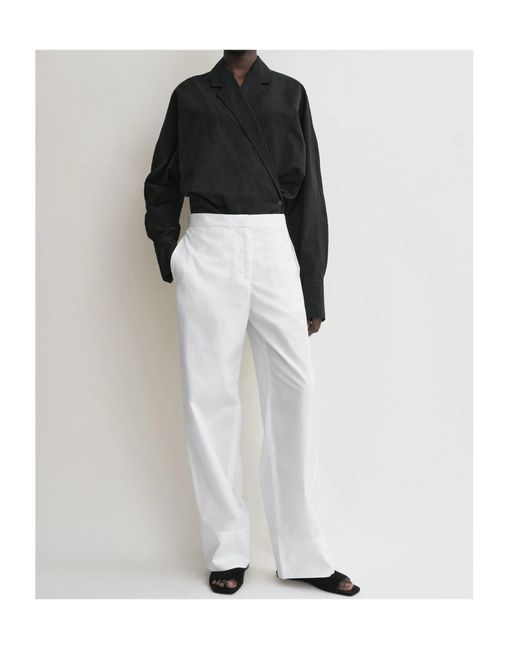 Totême Black Wrap Blouse