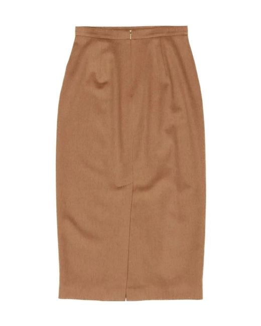Max Mara Brown Midi Pencil Skirt