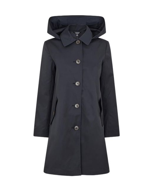 Ralph Lauren Blue Real Leather Trench Coat