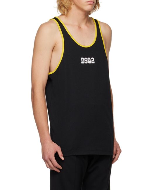 DSquared² Black Sleeveless Tank Top for men