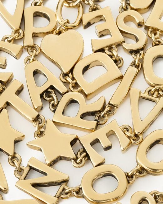 Saint Laurent White Letter Necklace