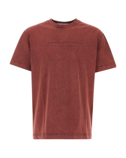Alexander Wang Red Crewneck Short-Sleeved T-Shirt
