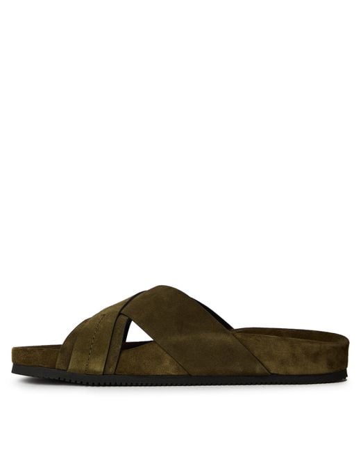Tom Ford Brown Slider Slippers for men