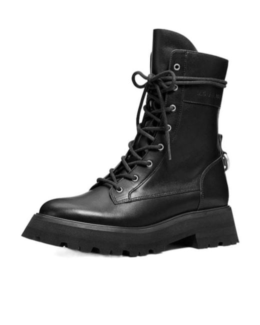 Michael Kors Black Lace-Up Ankle Boots