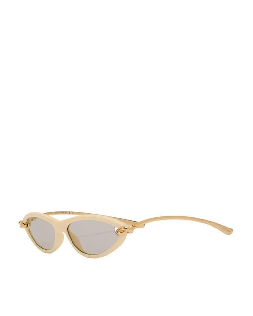 Bottega Veneta Natural Narrow Cat-Eye Sunglasses