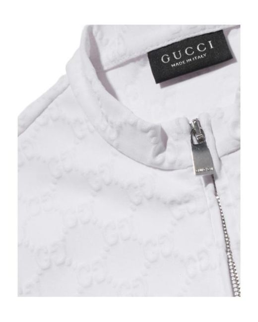Gucci White Gg Jersey Jacquard T-Shirt