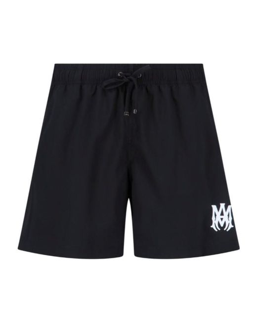 Amiri Black Logo Swim Shorts for men