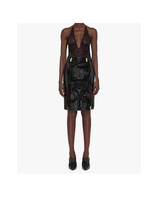 Givenchy Black Chandelier Lace V-Neck Bodysuit
