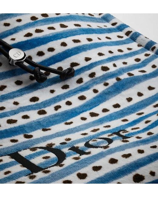 Dior Blue Iviera Medium Spongy Book Tote