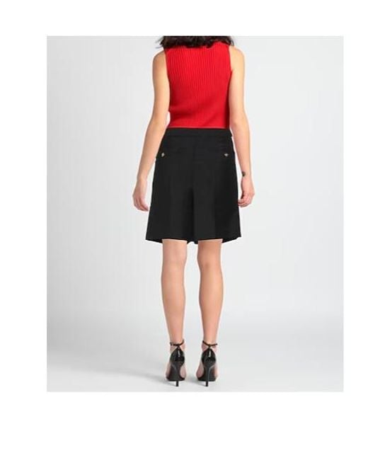 Burberry Black Pleated Zipper Shorts