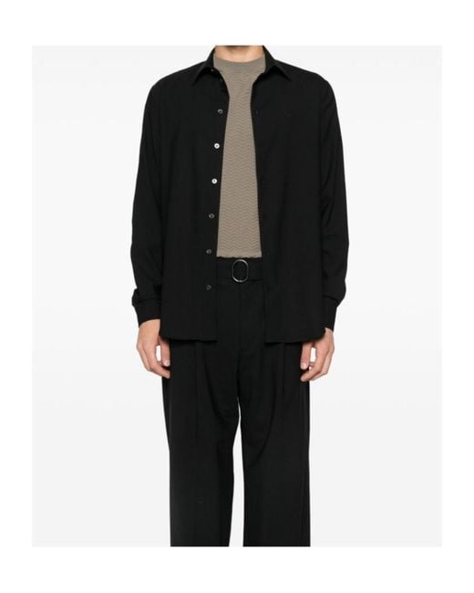 Emporio Armani Black Button Shirt for men